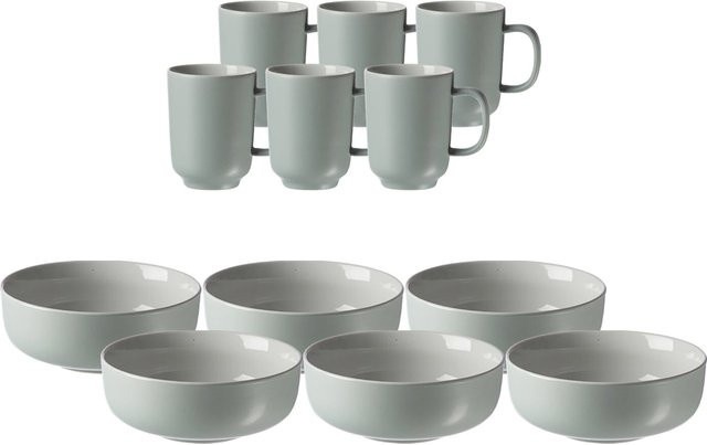 Ritzenhoff & Breker Brunchset Jasper Kaffeeservice aus Keramik, 12er Set, Grau - Bild 1