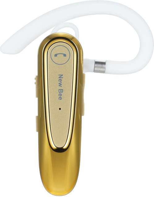 New Bee Business-Kopfhörer kabelloser In-Ear-Kopfhörer mit Bluetooth 5.0 und Dual-Mikrofon in Goldgelb - Bild 1