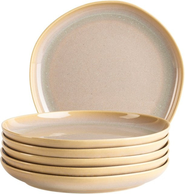 Mäser Dessertteller Set Cordelia aus Steinzeug in Beige - Bild 1