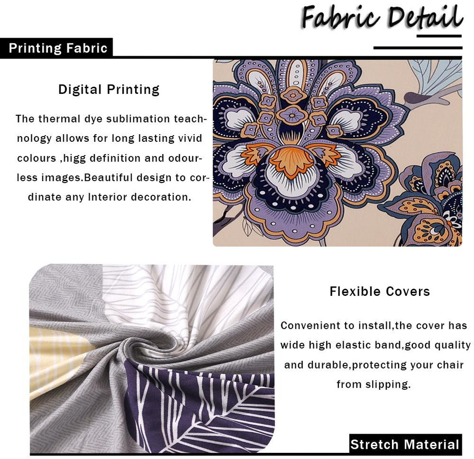 Elastischer Jacquard Stuhlbezug von airldianer in Multicolour für Esszimmer und Bankette - Bild 1