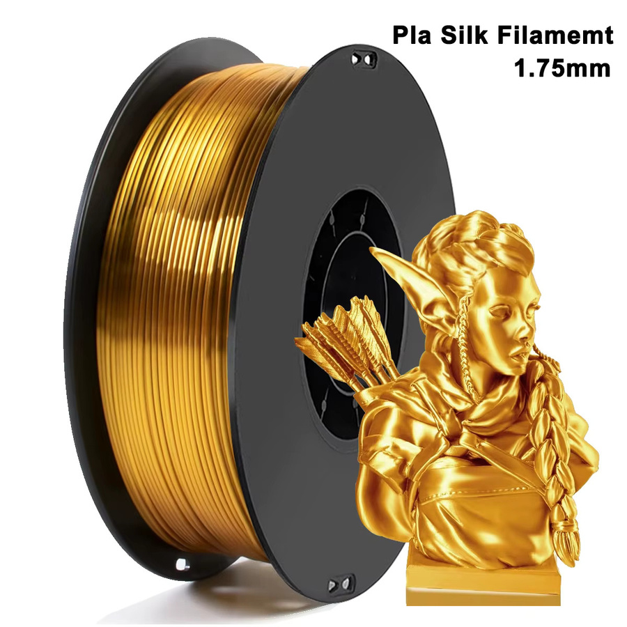 3D Maliang PLA Seidenfilament Gold 1,75mm für FDM 3D-Drucker, 250g - Bild 2