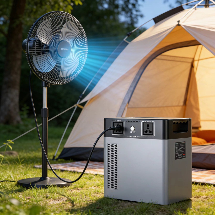 PowMr Tragbare Powerstation mit 1kWh LiFePO4-Batterie und 250W PV-Eingang, Solargenerator in Grau - Bild 3