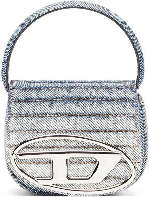 Diesel Handtasche, Baumwolle und Kalbsleder, Blau Weiß, Damen - Bild 1