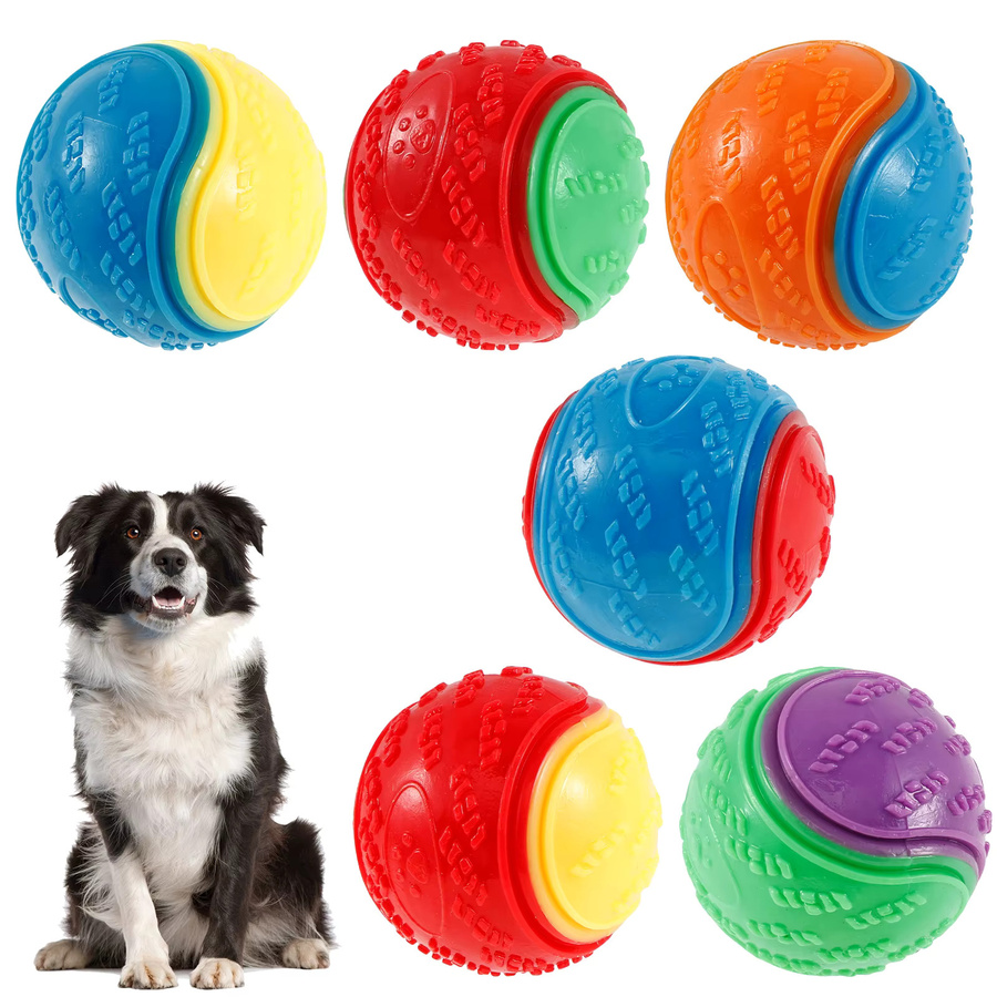 Willstar Quietschende Bälle, Hundespielzeug, 6-teiliges Set - Bild 4
