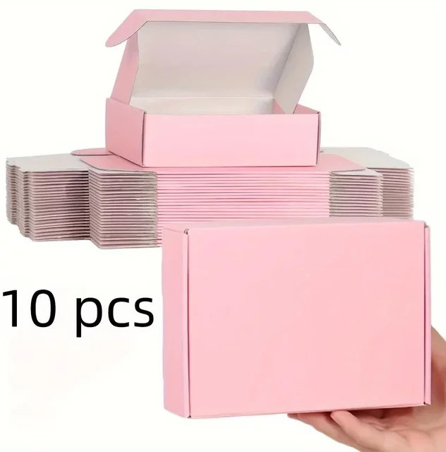 10 Stück Versandkartons aus Wellpappe in Pink für dein kleines Unternehmen - Bild 1