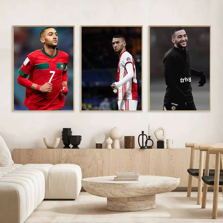 Kayou H-Hakim Z-Ziyech Poster, selbstklebender Wandaufkleber aus wasserfestem Papier in Mehrfarbig, modernes abstraktes Motiv für Wanddekoration - Bild 4
