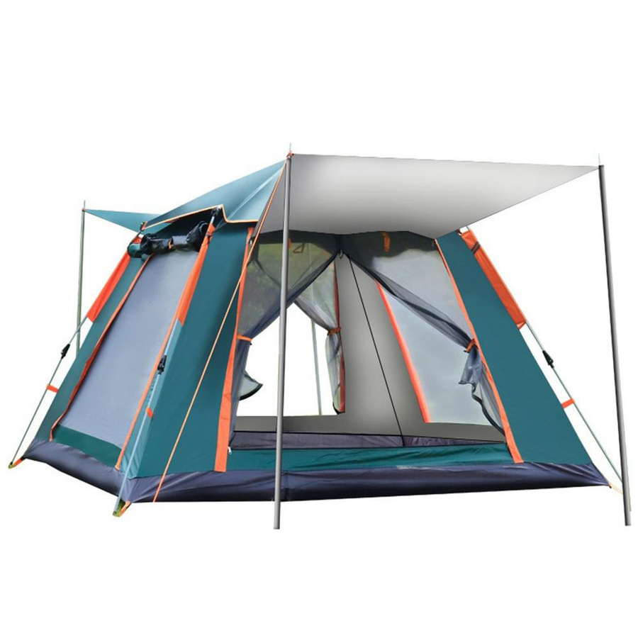 Binchi Outdoor Campingzelt mit Baldachin, sechseckiges Faltzelt mit UV-Schutz für 3–6 Personen, H x B x T: 140 x 215 x 215 cm - Bild 4