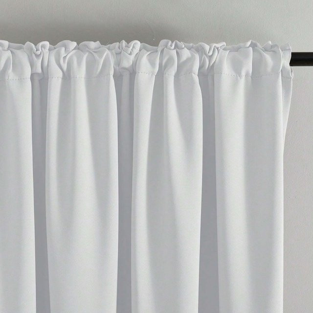 CENTURyMiG Verdunkelungsvorhang in Weiß, minimalistisches Design, thermoisolierend und geräuschreduzierend, Breite: 130 cm, Höhe: 100 cm - Bild 1