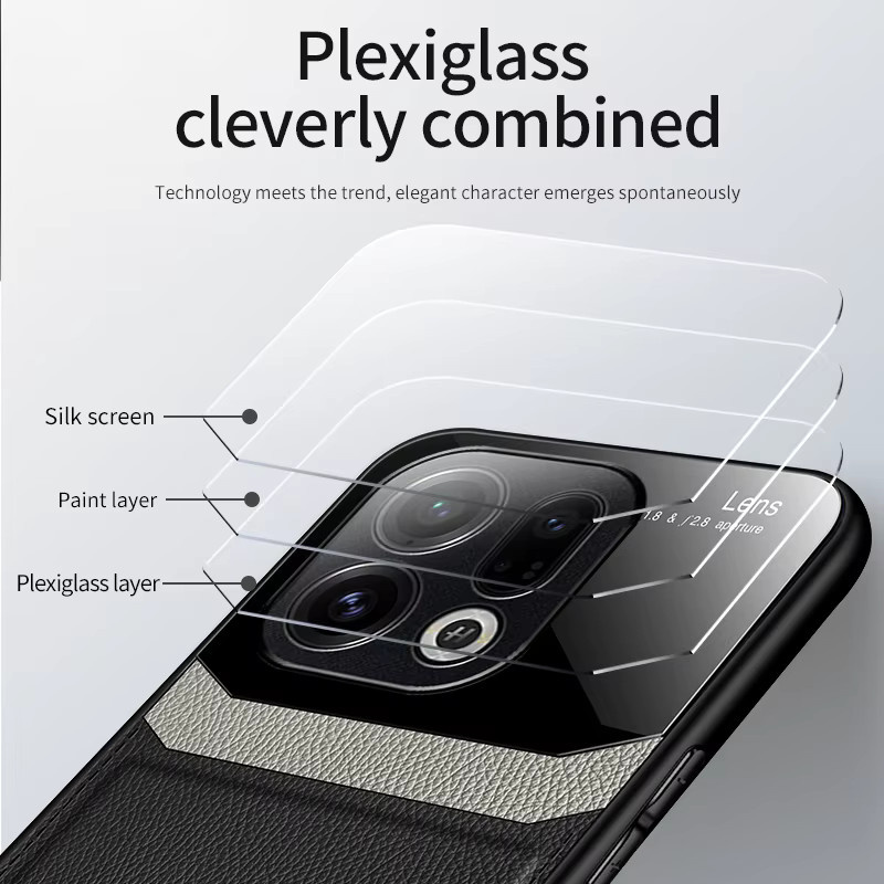 Luxus Schutzhülle aus PU Leder und hartem PC für OPPO Find X9 Pro, Find X9, X8 Pro und X8 Ultra in Braun - Bild 3