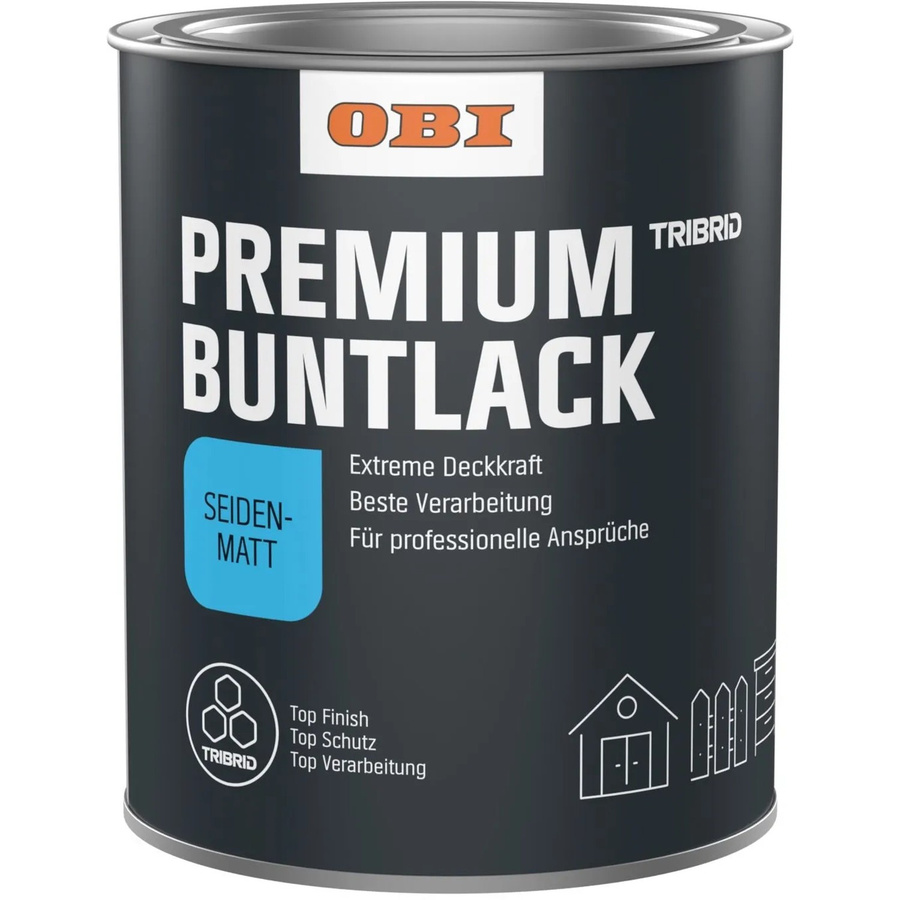 OBI Premium Tribrid Buntlack Anthrazitgrau seidenmatt 0,75 l - Bild 2