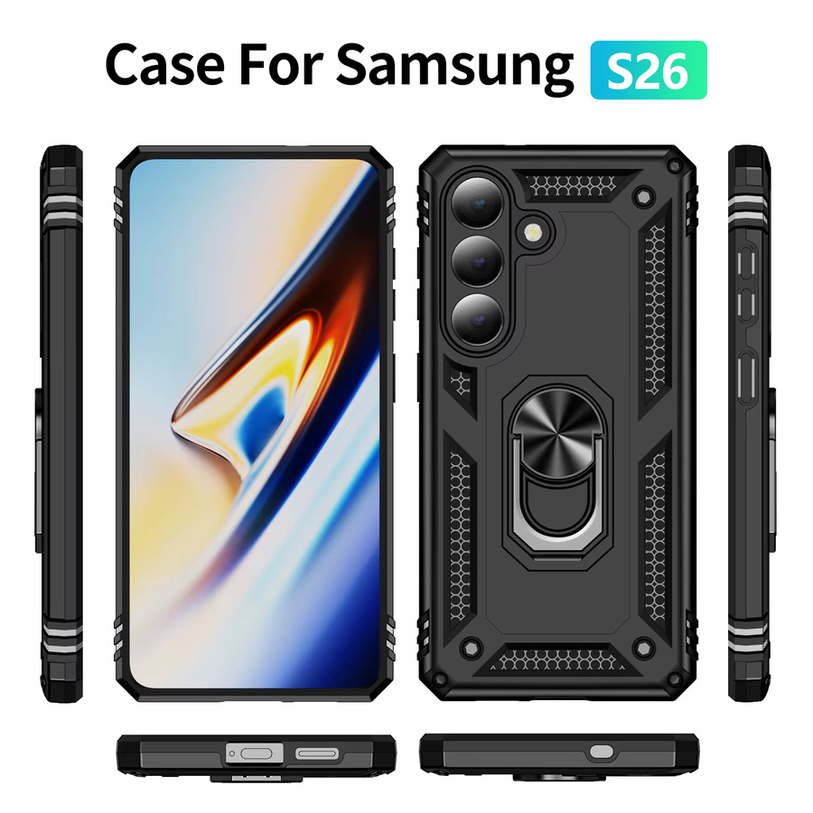 Stoßfeste Schutzhülle für Samsung Galaxy S26 S25 S24 S23 S22 Ultra Plus S25edge S24FE S23FE Handyhülle Rückseite in Schwarz und Silber - Bild 4