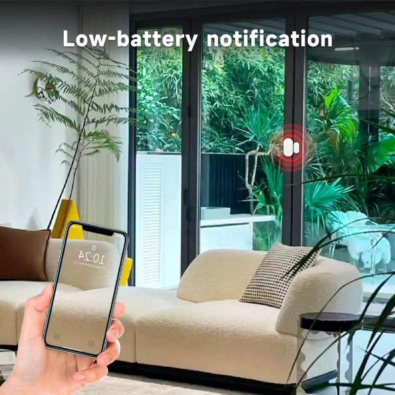 Tuya Zigbee Tür- und Fenstersensor in Weiß für Smart Home Sicherheitsalarm mit Smart Life App-Steuerung, kompatibel mit Alexa und Google Home - Bild 2