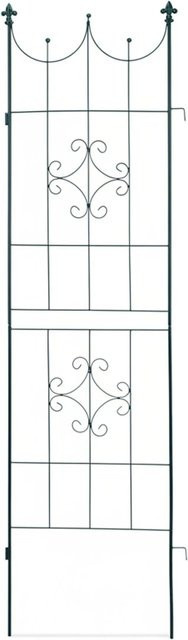 Relaxdays Rankgitter 2er Set aus Eisen in Dunkelgrün mit geschwungenen Ornamenten im Landhausstil, Höhe: 180 cm, Breite: 50 cm, Tiefe: 1,5 cm - Bild 1