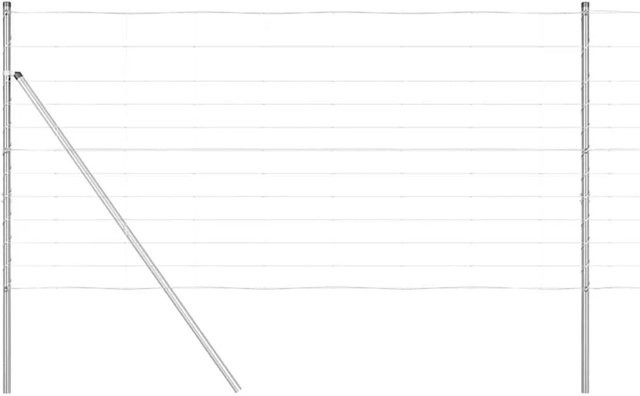 vidaXL Zaunpfosten aus Stahl, rechteckig, silber, Höhe: 120 cm, Breite: 5 cm - Bild 1