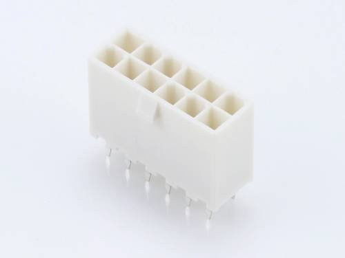 Molex Einbau-Buchsenleiste in Weiß und Silber mit 12 Polen und einem Rastermaß von 4,20 mm - Bild 1