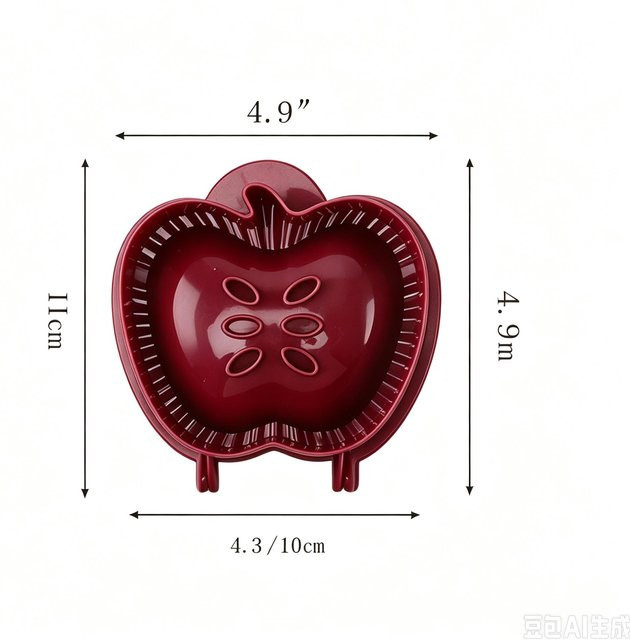 Lihe Handkuchenformen Set mit 3 Stück in Apfel, Kürbis und Haselnuss, Gebäckformen aus Kunststoff für Weihnachtsbackwerk, Farbe: Braun und Rot, B/T/H: 11 x 10 x 43 cm - Bild 1