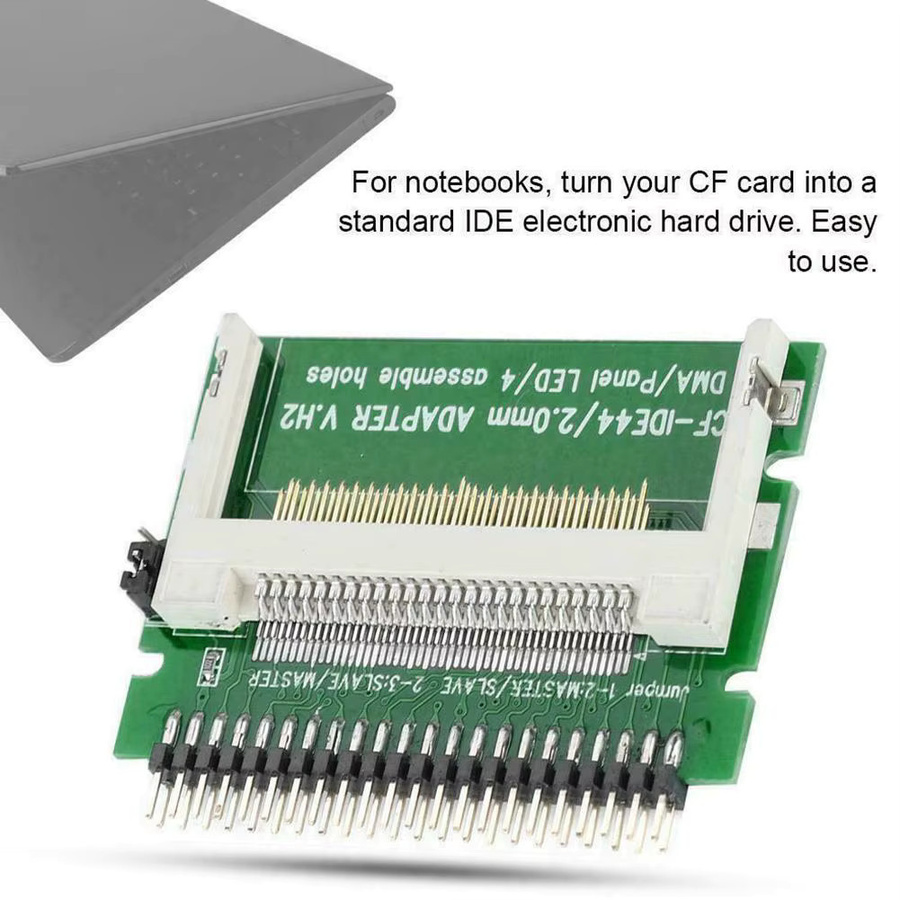 CF zu IDE Adapter für 2,5 Zoll Compact Flash Karten, 44 Pin Stecker, Farbe: Grün - Bild 3