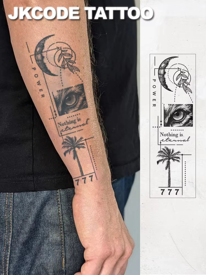 JKCODE TATTOO Semi-Permanente Tattoos, Unisex - Bild 6