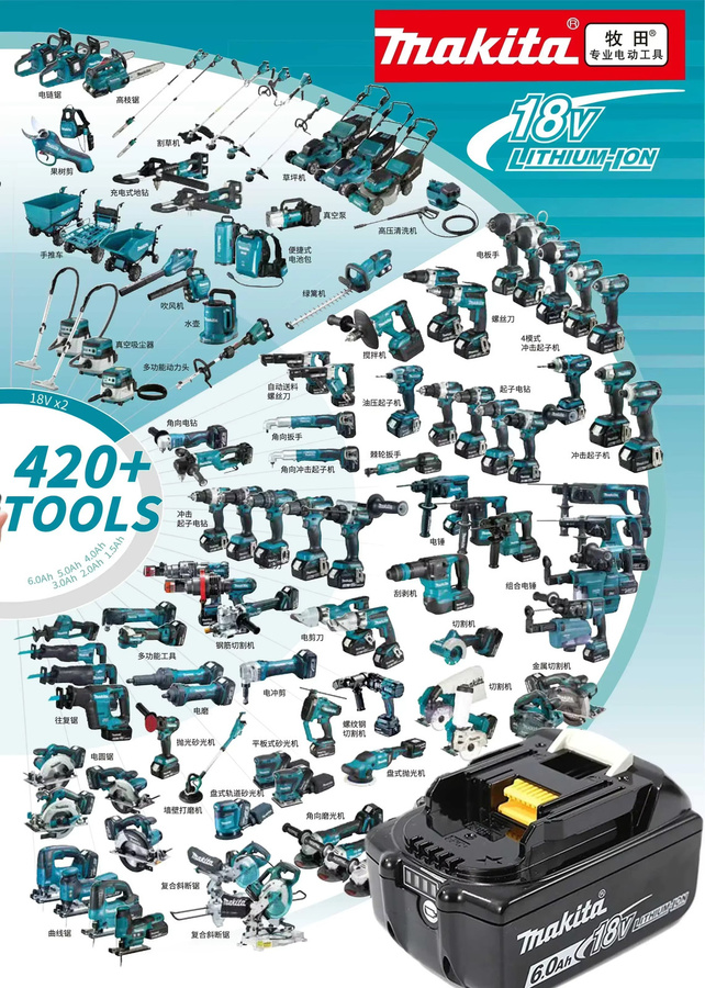 Makita Akku 18 V mit 6 Ah (6000 mAh) für BL1830B BL1850B BL1850 BL1840 - Bild 2