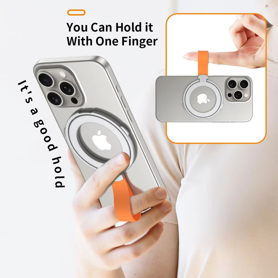 VIKEFON Magnetischer faltbarer Ring-Halter und Ständer für MagSafe kompatible iPhones - Bild 2