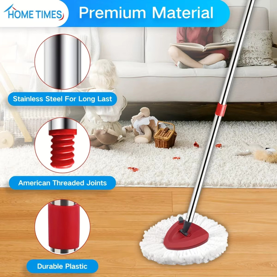 Vileda Mikrofaser Ersatzkopf für O-Cedar EasyWring Spin Mop 1-Tanksystem, Weiß - Bild 4