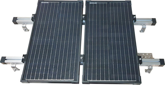 Schwaiger Montageset SOZM2250 für 2 PV-Module auf Ziegeldach in Silber/Schwarz - Bild 1
