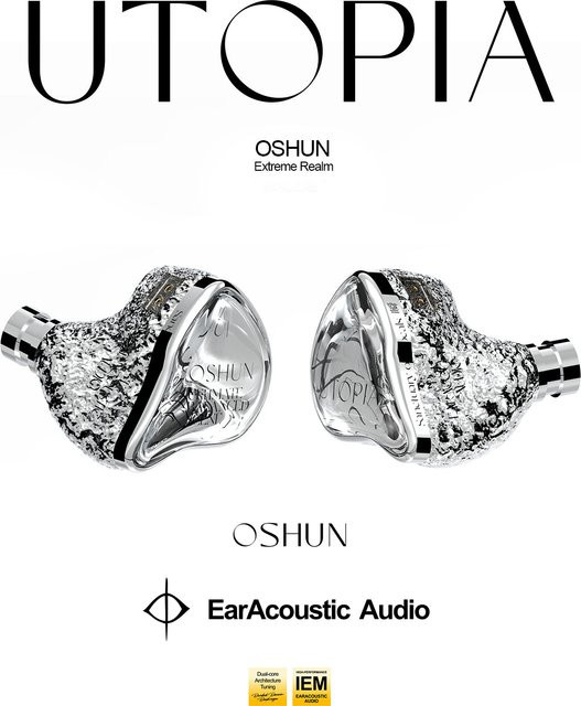 EarAcoustic Audio OSHUN LTD Hybrid-In-Ear-Kopfhörer mit 8,3 mm dynamischem Treiber in Silber - Bild 1