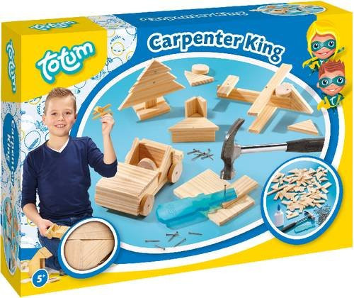 Totum Carpenter King Holz und Hammer Set 25042 für Kinder ab 5 Jahren