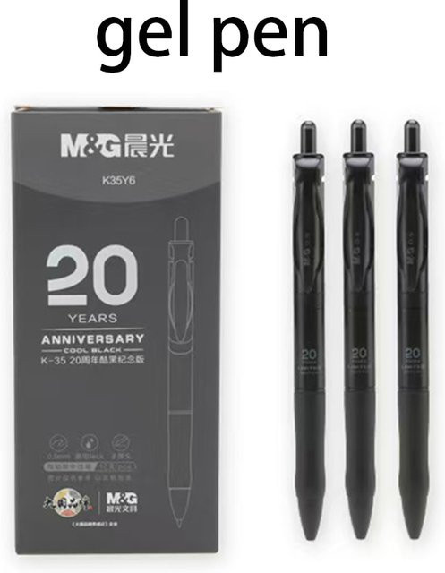 M&G Gelstift Schwarz 0,5 mm mit Klickmechanismus und austauschbarer Mine - Bild 1