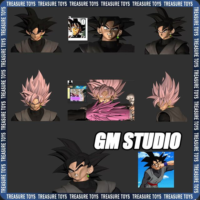 GM Studio Dragon Ball Super Goku Black Kopfzubehör, Schwarz - Bild 1