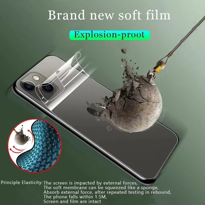 SFHOMIE Hydrogel Schutzfolie für die Rückseite von iPhone 11 12 13 14 15 16 Pro Max Plus, 4er-Pack, transparent - Bild 4