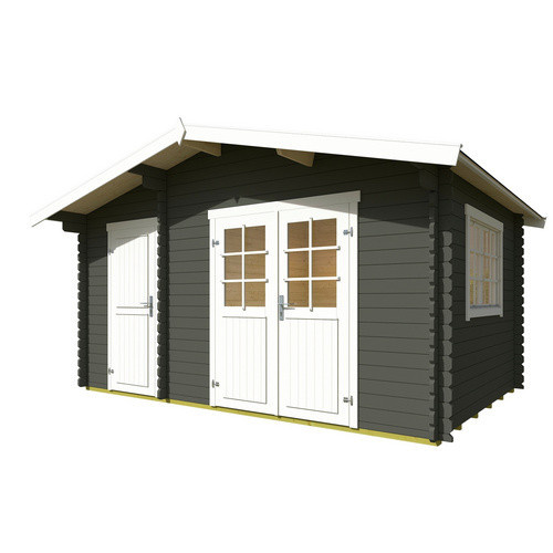 Lasita Gartenhaus Keila Maja in Grüngrau, B/H/T: 475,9 x 256,5 x 350 cm - Bild 3