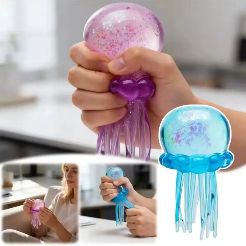 Needoh Quallen-Fuzzball Squishy Blind Box, Meerestiere, ab 3 Jahre - Bild 5