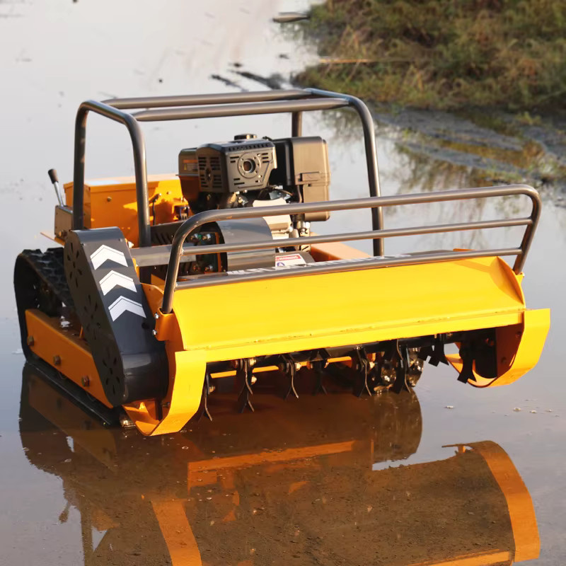 AIWEIYA Automatischer Rasenmäher Roboter mit Fernbedienung für Garten und Feld, Benzin/Diesel, Gelb - Bild 3