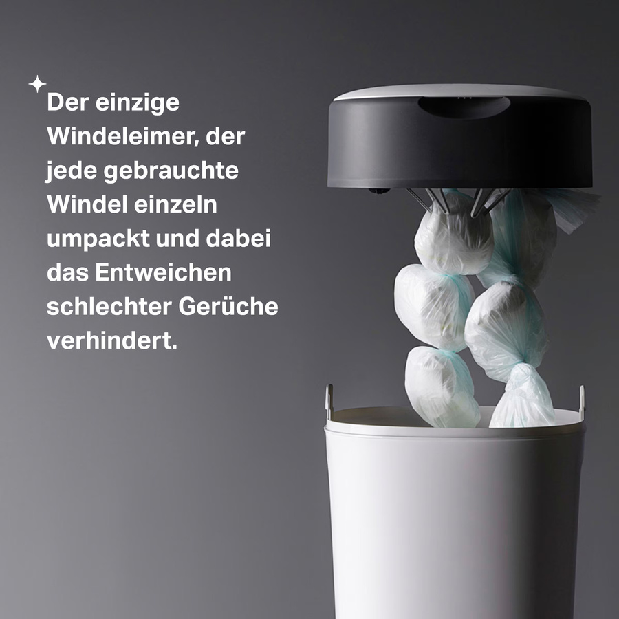 Tommee Tippee Twist & Click Windeleimer in Weiß inklusive 6er-Pack Nachfüllkassetten - Bild 3