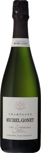 Michel Gonet Champagne Les 3 Terroirs Blanc de Blancs Extra Brut 2020, Chardonnay, Frankreich, 0,75 l - Bild 1