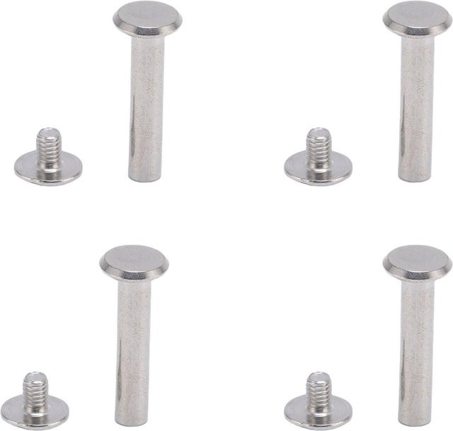 50 Sets Chicago-Schrauben Koogeelife aus Edelstahl in Grau, Rundkopf und Flachkopf, M3.5, B/T/H: 4.5 x 22 x 9 mm - Bild 1