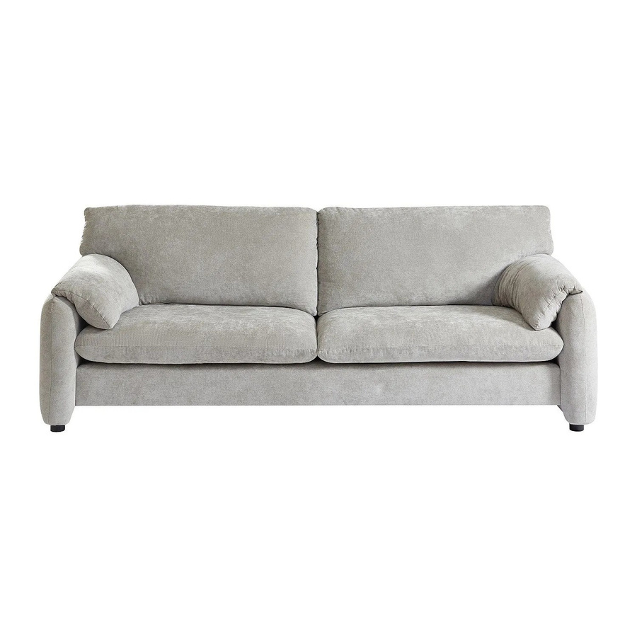 Vente-unique Sofa Opralio Grau mit Holzgestell und Stoffbezug Breite: 228 cm - Bild 2