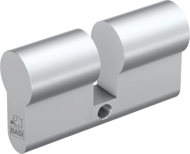BASI Profil-Blindzylinder BZ 100 aus Messing in Silber, B/T: 35 x 50 mm - Bild 1
