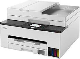 Canon MAXIFY GX2050 Tintenstrahl Multifunktionsdrucker 4-in-1 in Weiß mit Drucken, Scannen, Kopieren und Faxen sowie USB, LAN, WLAN und Cloud-Anbindung inklusive CMYK-Tintenflaschen - Bild 2