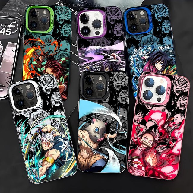 Bandai Anime D-Demon Slayers Handyhülle für iPhone 17 16 15 14 13 12 11 Pro Max Plus – Sturzsichere matte Schutzhülle in Multicolour - Bild 1