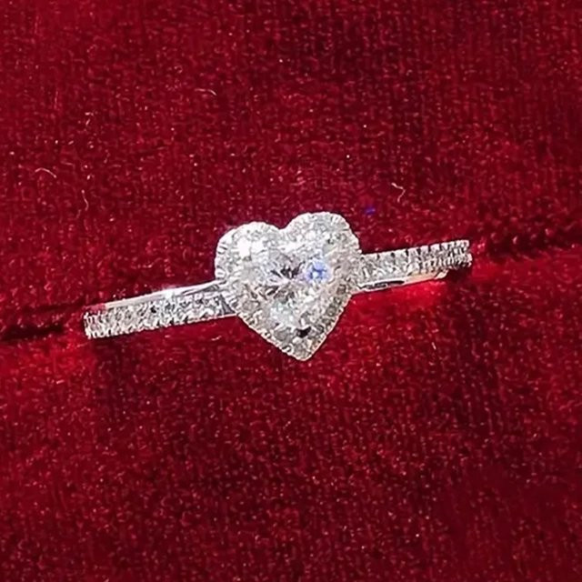 Huitan Ringe, Herz, Silber, Zirkonia, Damen - Bild 1