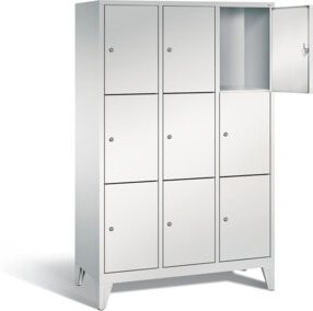 C+P Garderobenschrank Classic in Lichtgrau mit Schloss, H x B x T: 185 x 120 x 50 cm - Bild 1
