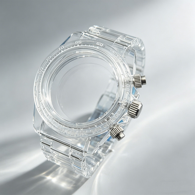 OUMASHI Uhrengehäuse transparent, 39,5 mm, Herren, für 20 mm Armband - Bild 1