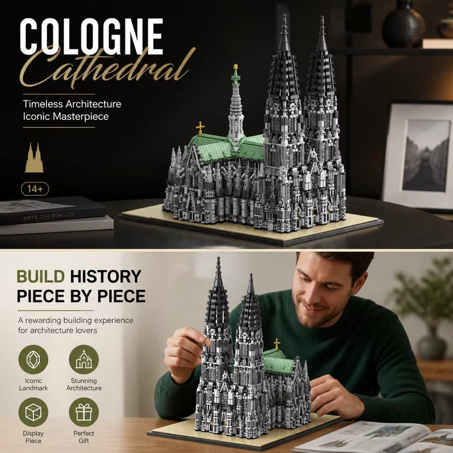 Barweer Kölner Dom, Bausteine, 8614 Teile, ab 14 Jahren - Bild 3