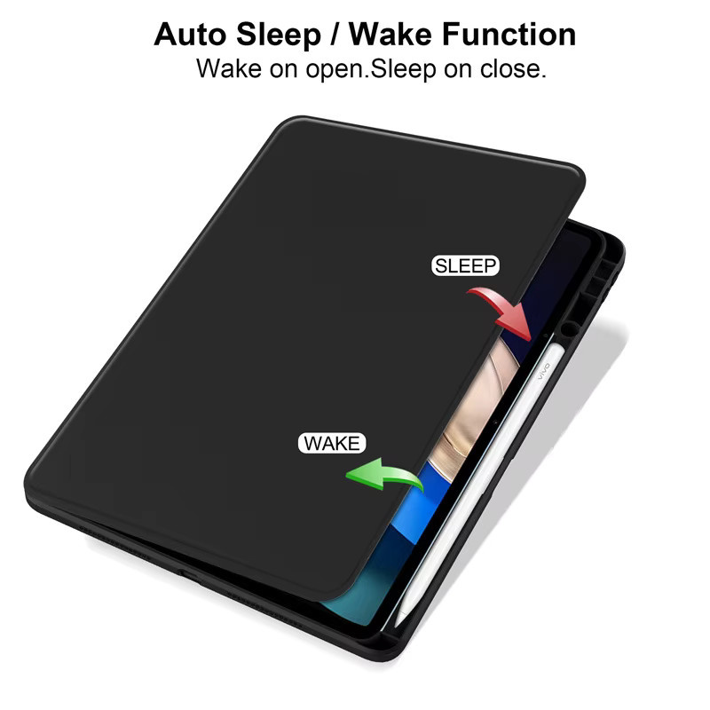Acryl Schutzhülle mit Rotationsfunktion und Stifthalter für vivo Pad 5 Pro 13 Zoll 2025 und vivo Pad 3 Pro 13 Zoll 2024 in Schwarz oder Grau - Bild 2