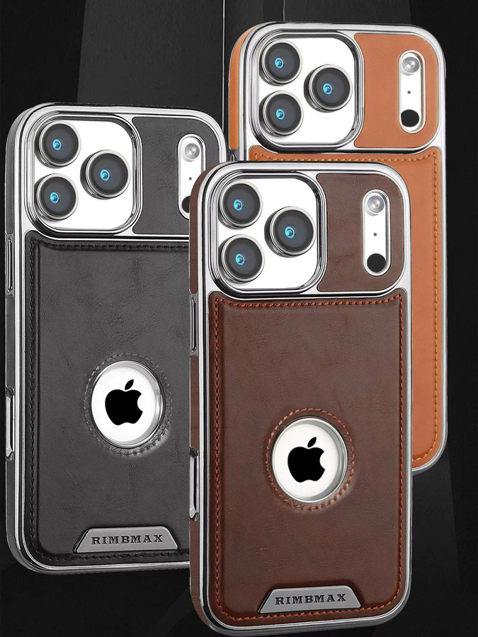 Magnetische Leder-Schutzhülle für Apple iPhone 16 17 Pro Max 15 Plus 14 13 MagSafe kompatibel, stoßfest, Farbe: Braun - Bild 2
