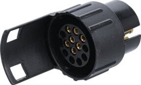 BGS Do it yourself Adapter für Anhängerstecker 12 V 7-polig auf 13-polig in Schwarz - Bild 1