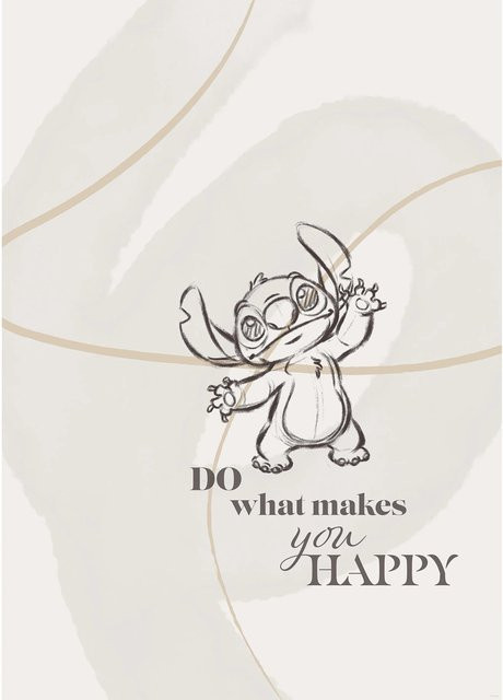 Komar Disney Lilo and Stitch Do What Makes You Happy Wandbild Multicolor, Breite: 50 cm, Höhe: 70 cm - Bild 1