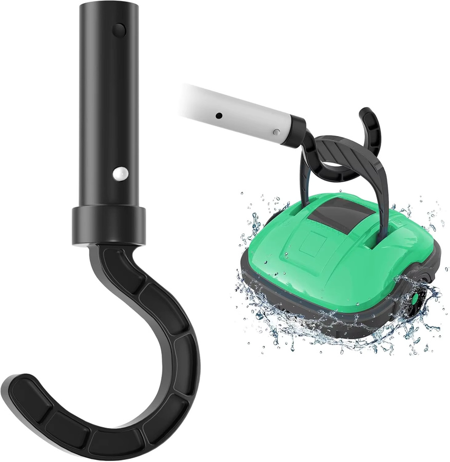 Haken für Roboter-Poolreiniger und Teleskopstangen zur Wartung, Schwarz - Bild 2